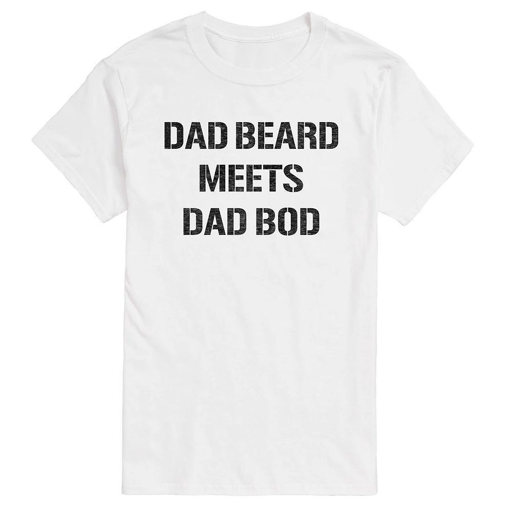 Men's Dad Beard Meets Dad Bod Graphic Tee,  Product Image