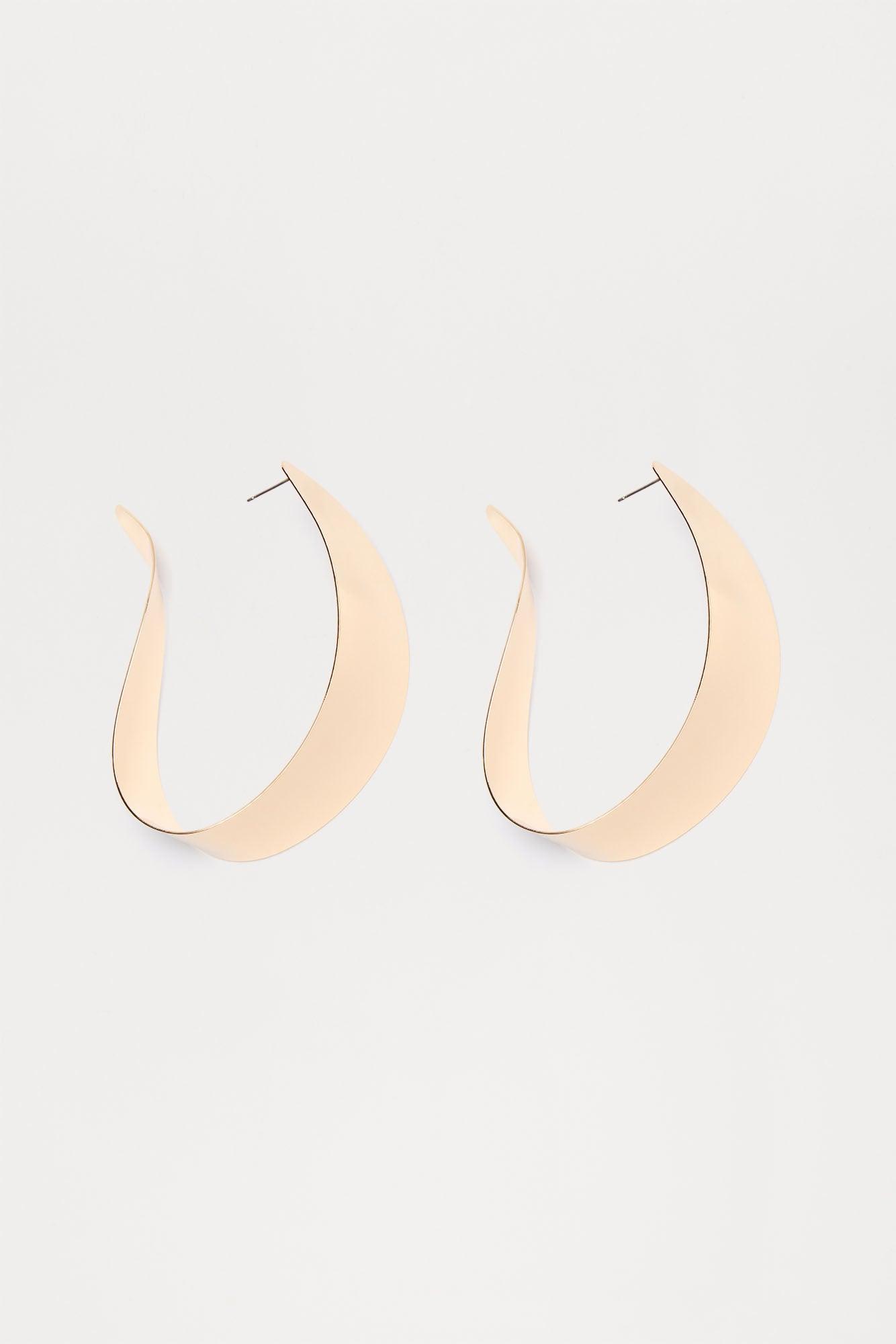 Hopes And Dreams Hoop Earrings - Gold Product Image