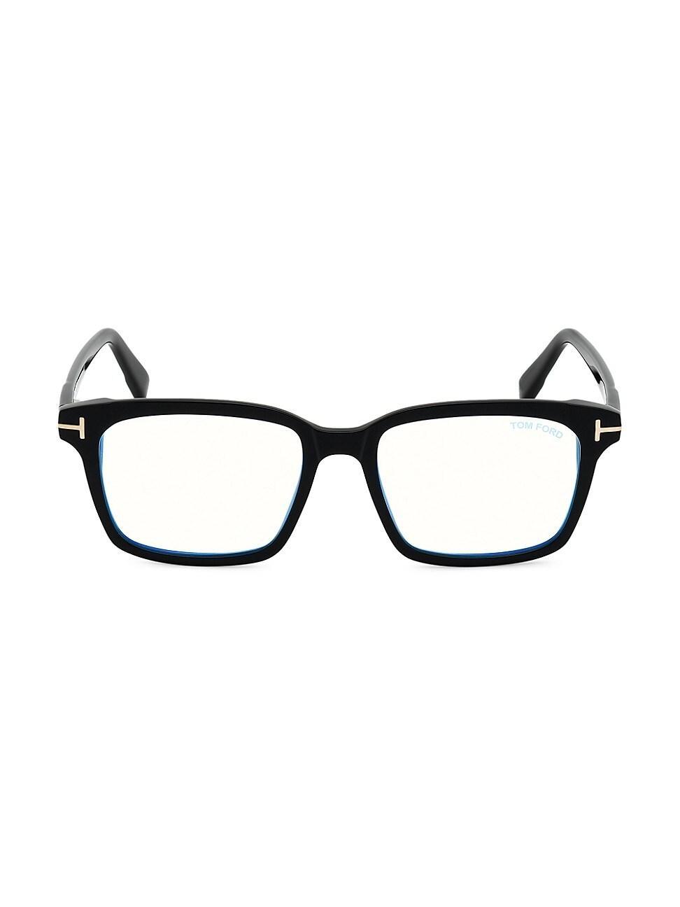 Mens Blue Block 54mm Square Acetate Optical Glasses Product Image