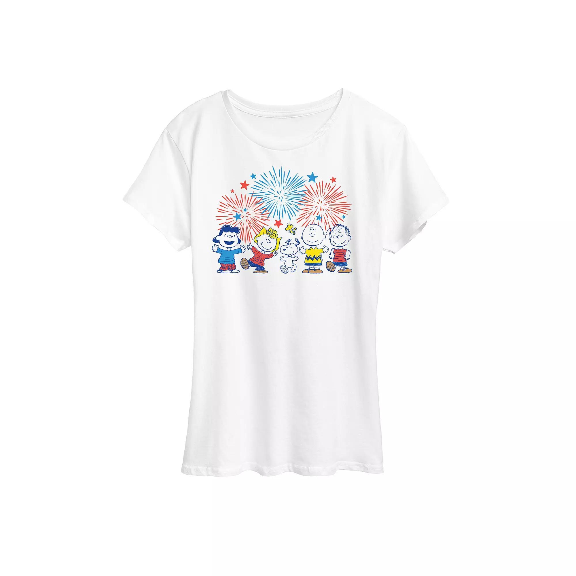 Women's Peanuts Fireworks Graphic Tee,  Product Image