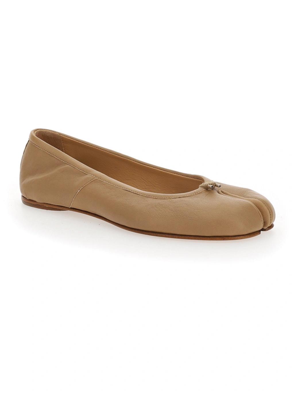 Beige Tabi Ballerina Flats Product Image