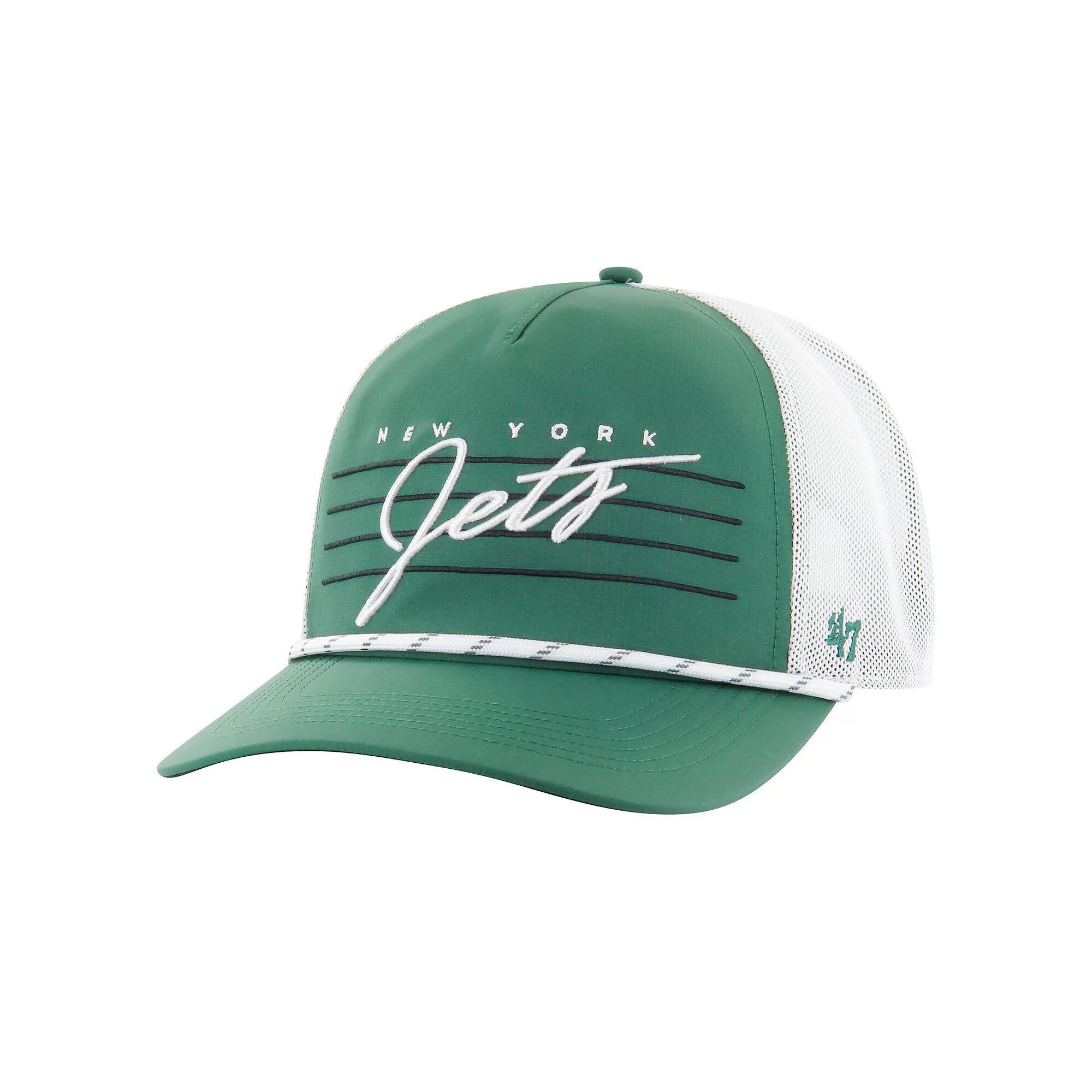 Mens 47 /White New York Jets Downburst Relaxed Hitch Trucker Adjustable Hat Product Image