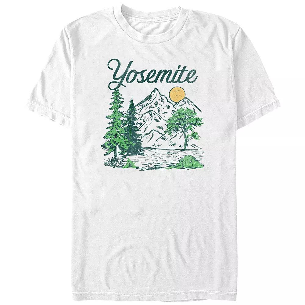 Big & Tall Yosemite Mountain View Graphic Tee, Men's, Size: 4XL Tall, White Product Image