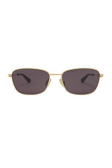 Bottega Veneta Square Sunglasses in Metallic Gold Product Image