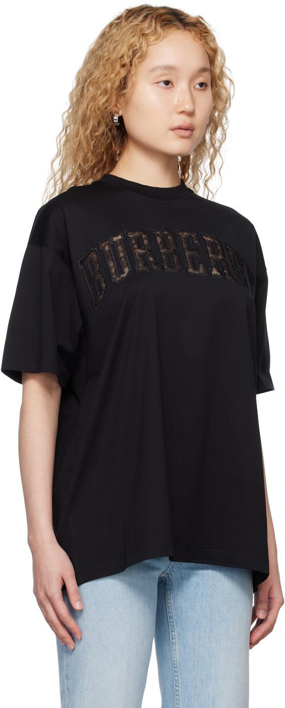 BURBERRY Black Oversized T-shirt Product Image