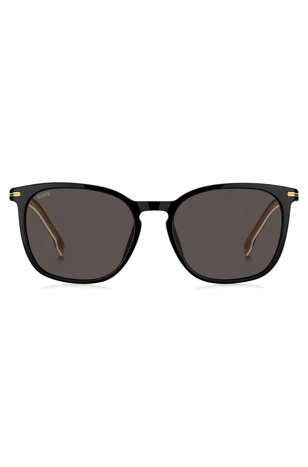 Black-acetate sunglasses with gold-tone trims Product Image