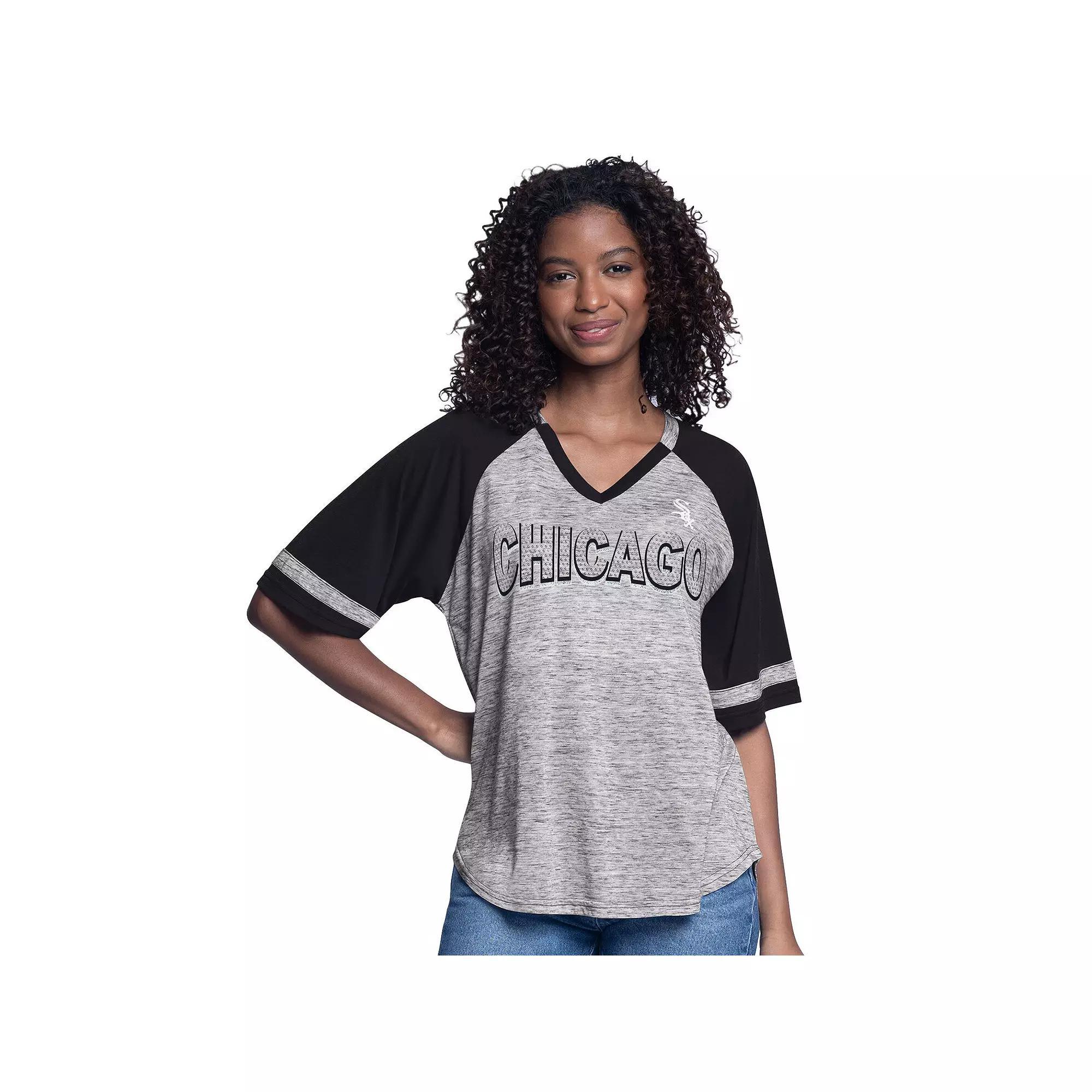 Women's G-III 4Her by Carl Banks Black Chicago White Sox Hall of Fame Raglan Over Product Image