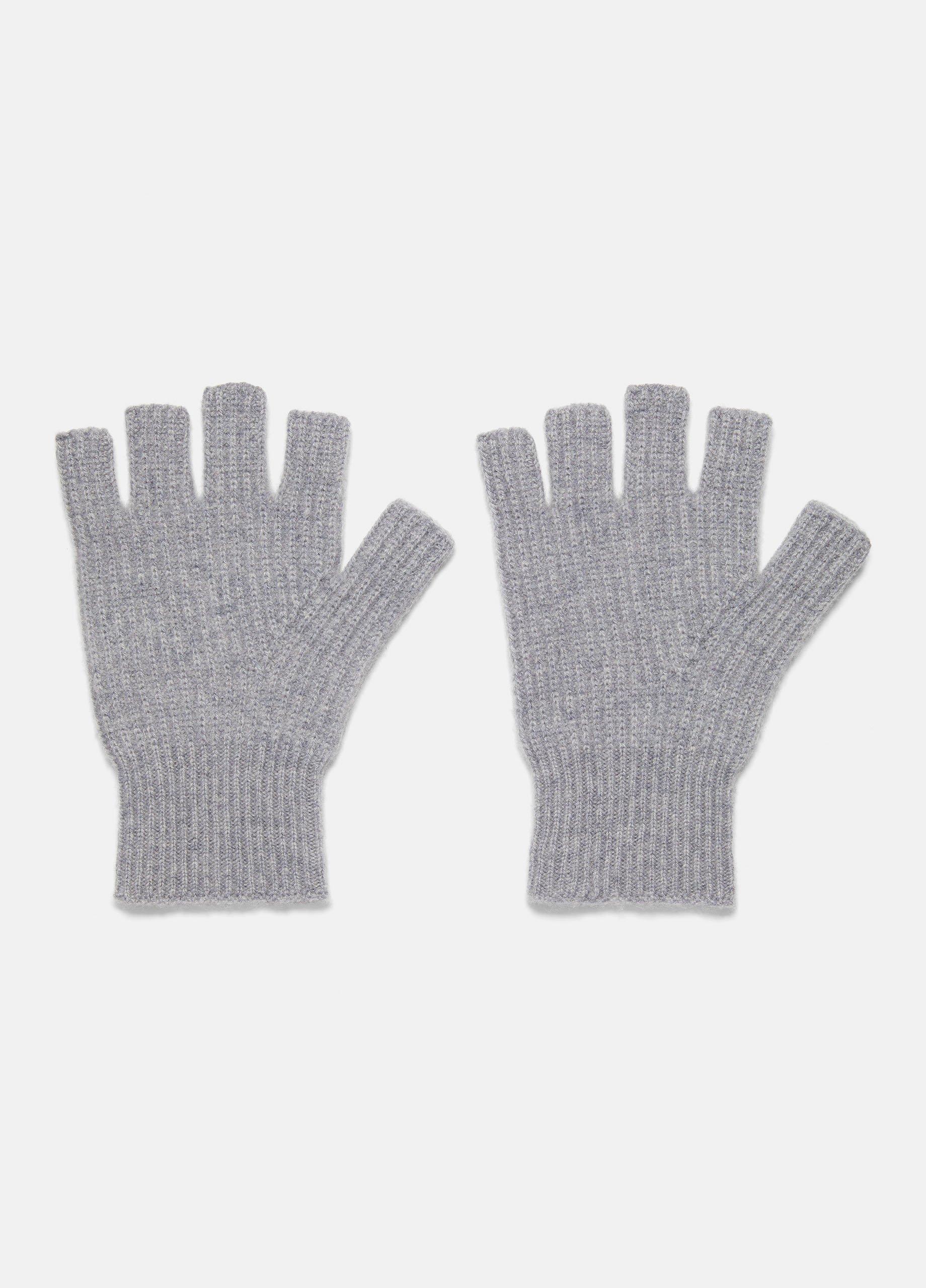 Plush Cashmere Rib-Knit Fingerless Glove Product Image