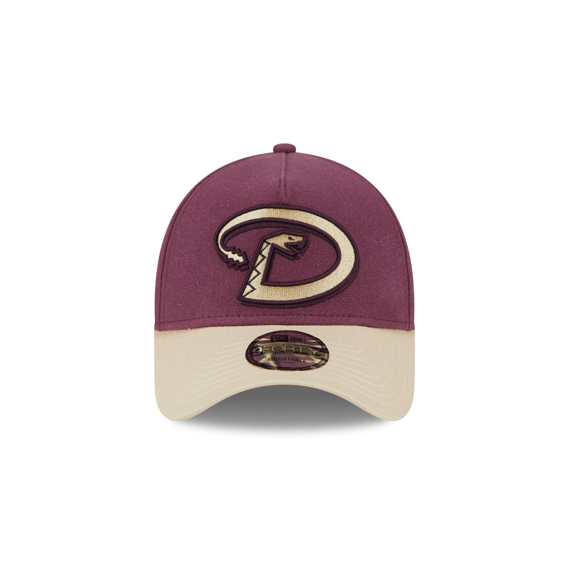 Arizona Diamondbacks Moleskin Crown Maroon 9FORTY A-Frame Snapback Hat Male Product Image