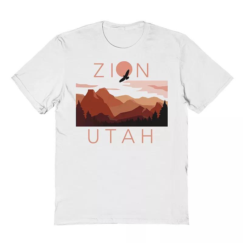 Men's Country Parks Zion Utah Graphic Tee, Size: Large, White Product Image