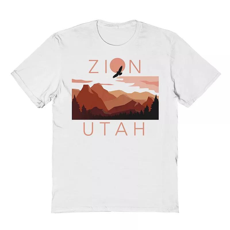 Men's Country Parks Zion Utah Graphic Tee, Size: Large, White Product Image