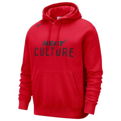 Nike Mens Heat Club Pullover Hoodie City Edition - Red/Black Product Image