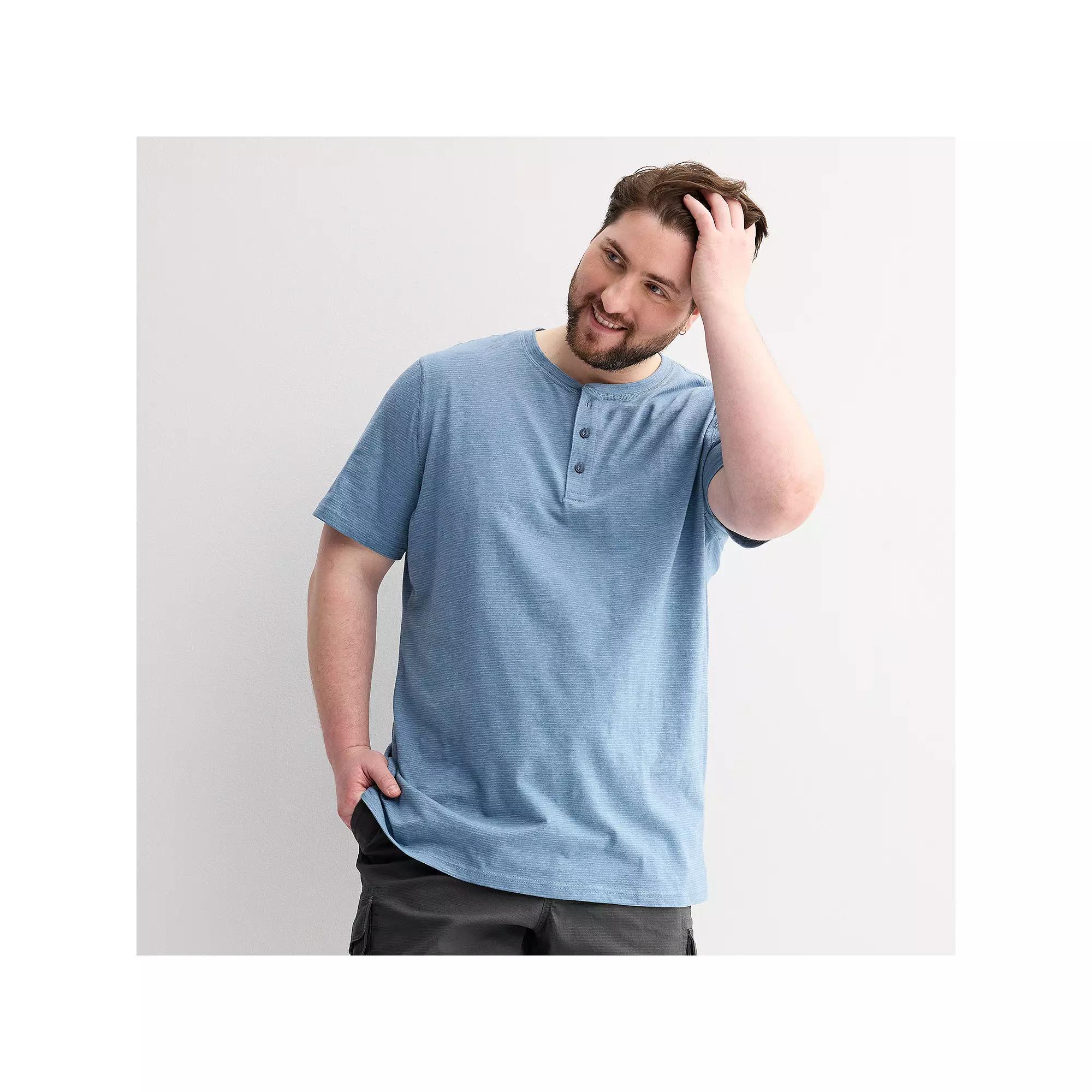 Big & Tall Sonoma Goods For Life® Short Sleeve Henley Shirt, Men's,  Product Image