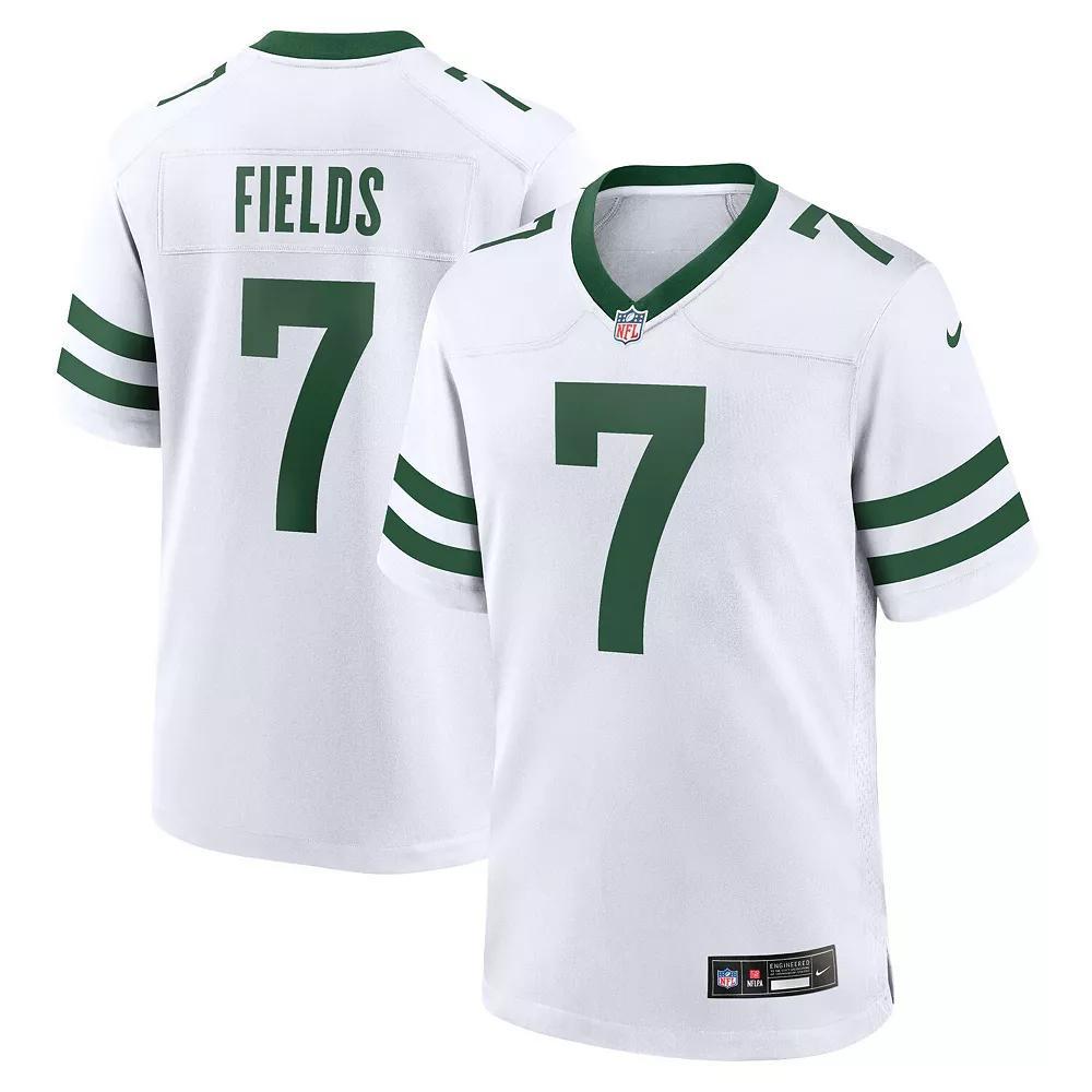 Men's Nike Justin Fields Legacy White New York Jets Game Jersey,  Product Image