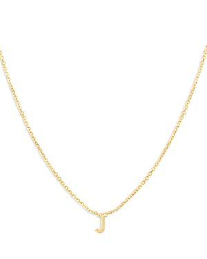 Womens 14K Yellow Gold Initial Pendant Necklace Product Image