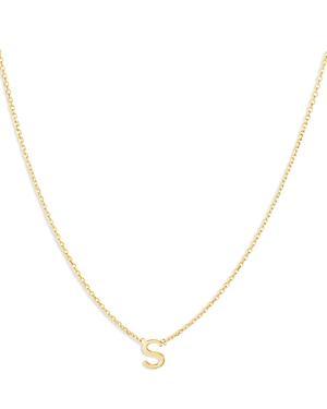 Womens 14K Yellow Gold Initial Pendant Necklace Product Image