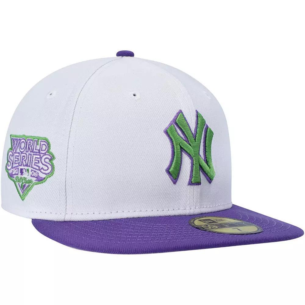 Men's New Era White New York Yankees  Side Patch 59FIFTY Fitted Hat, Size: 7 7/8 Product Image