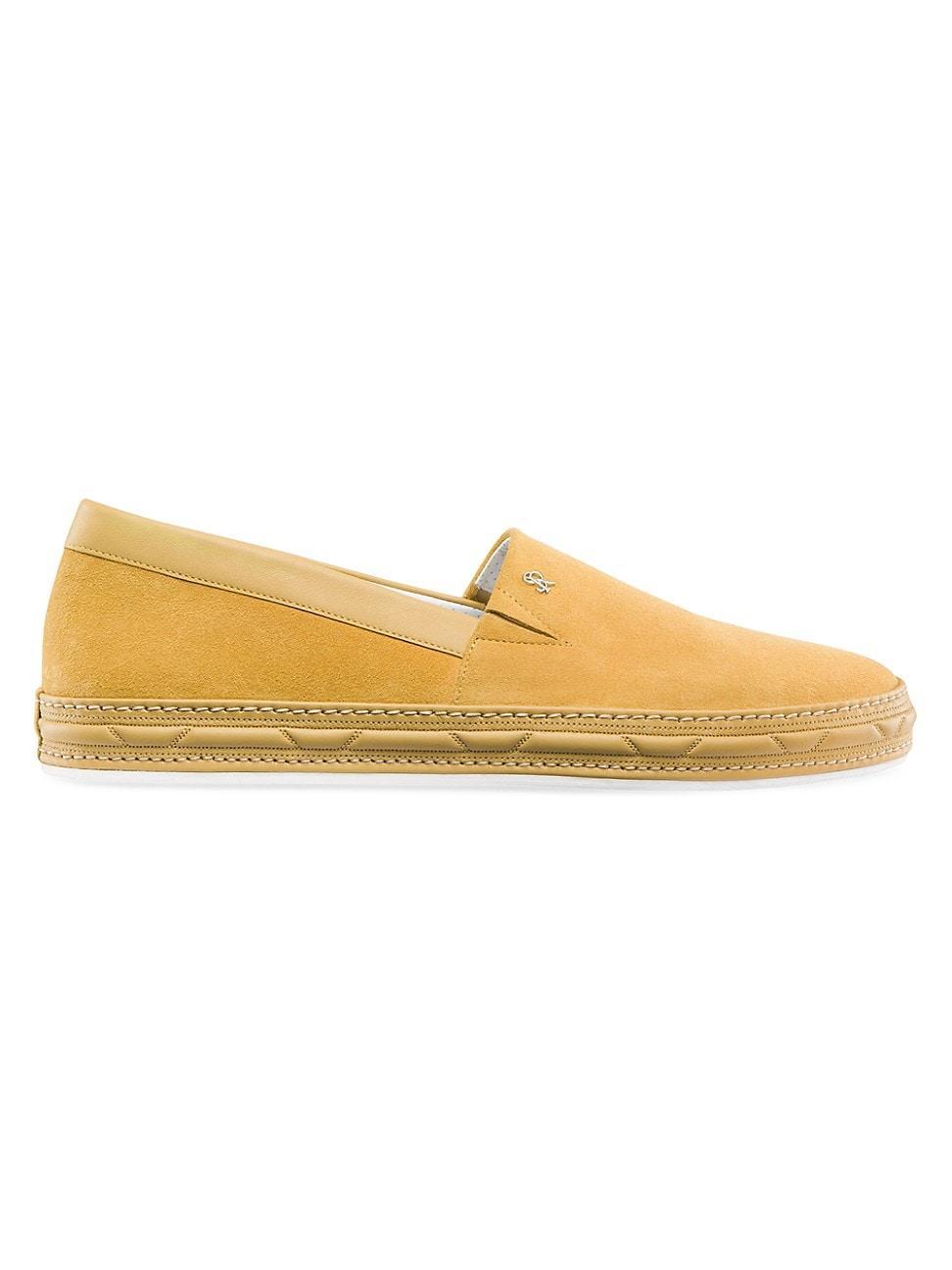 Mens Suede and Calfskin Leather Slip-On Shoes Product Image