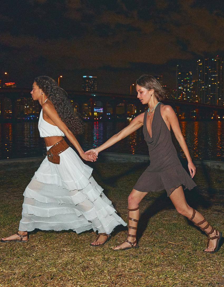 Maxi skirt with ruffles Product Image