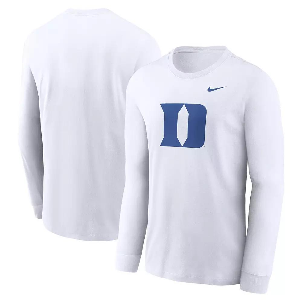 Men's Nike White Duke Blue Devils Local Spirit Slogan Long Sleeve T-Shirt, Size: 2XL Product Image