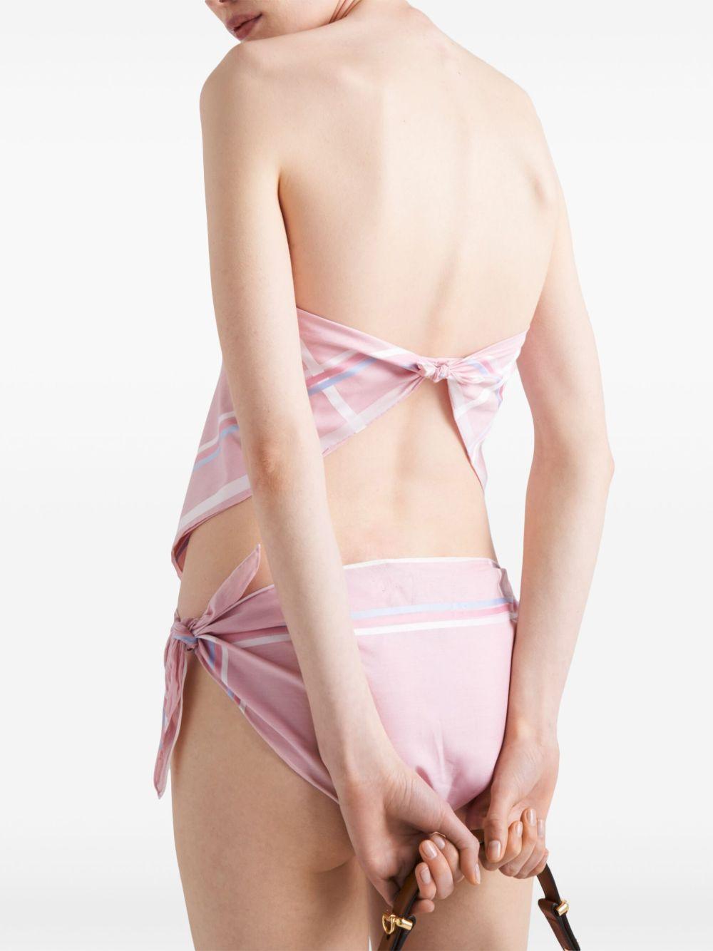 checked cotton bikini bottom Product Image