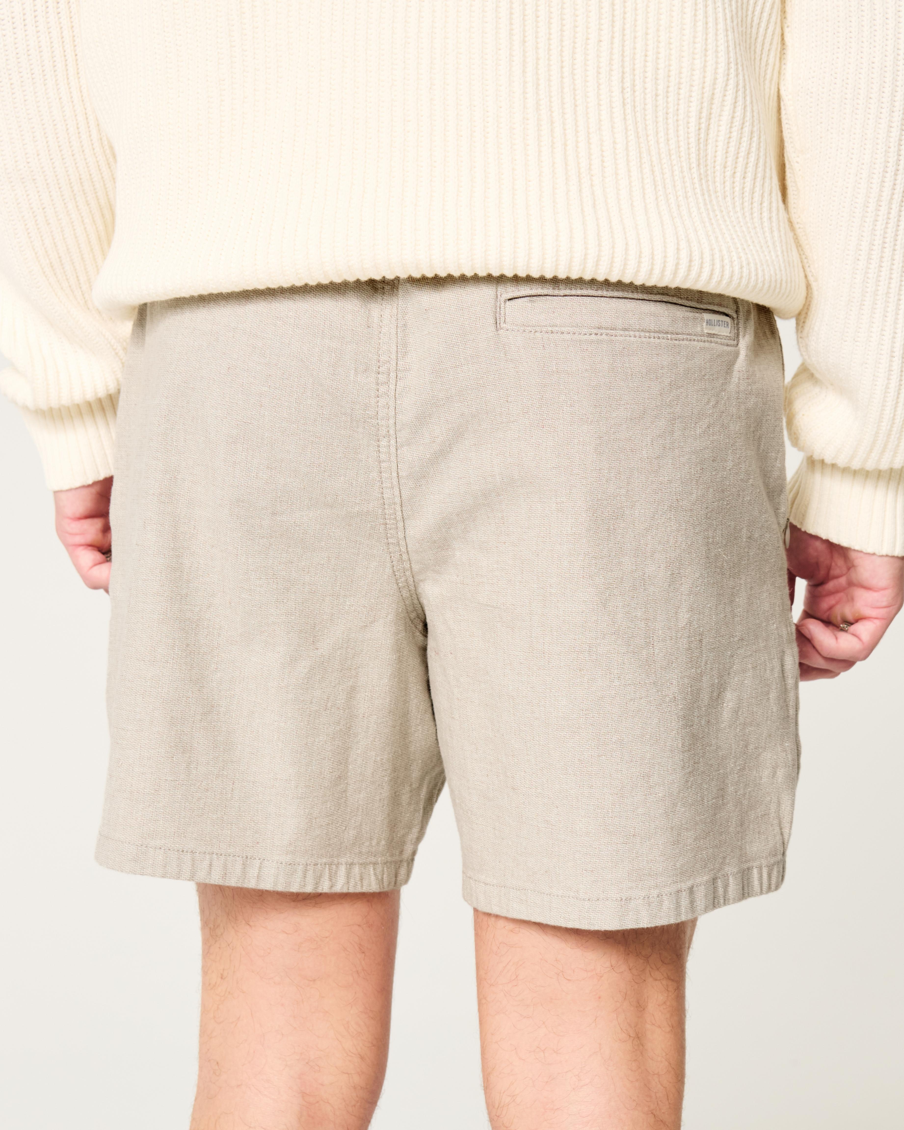 Linen-Blend Pull-On Shorts 7” Product Image