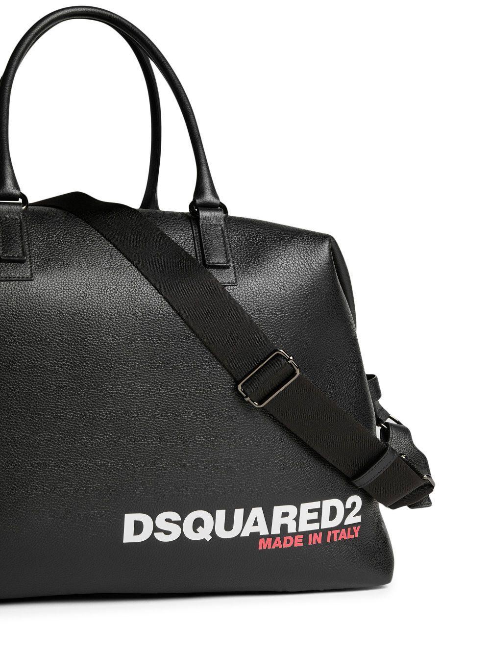 logo-print grained tote bag Product Image