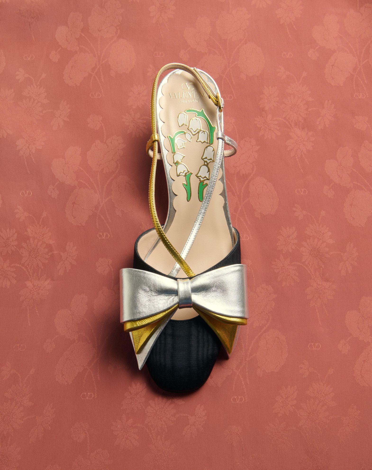 Bowow Slingback Pumps In Moirè Fabric 45Mm Product Image