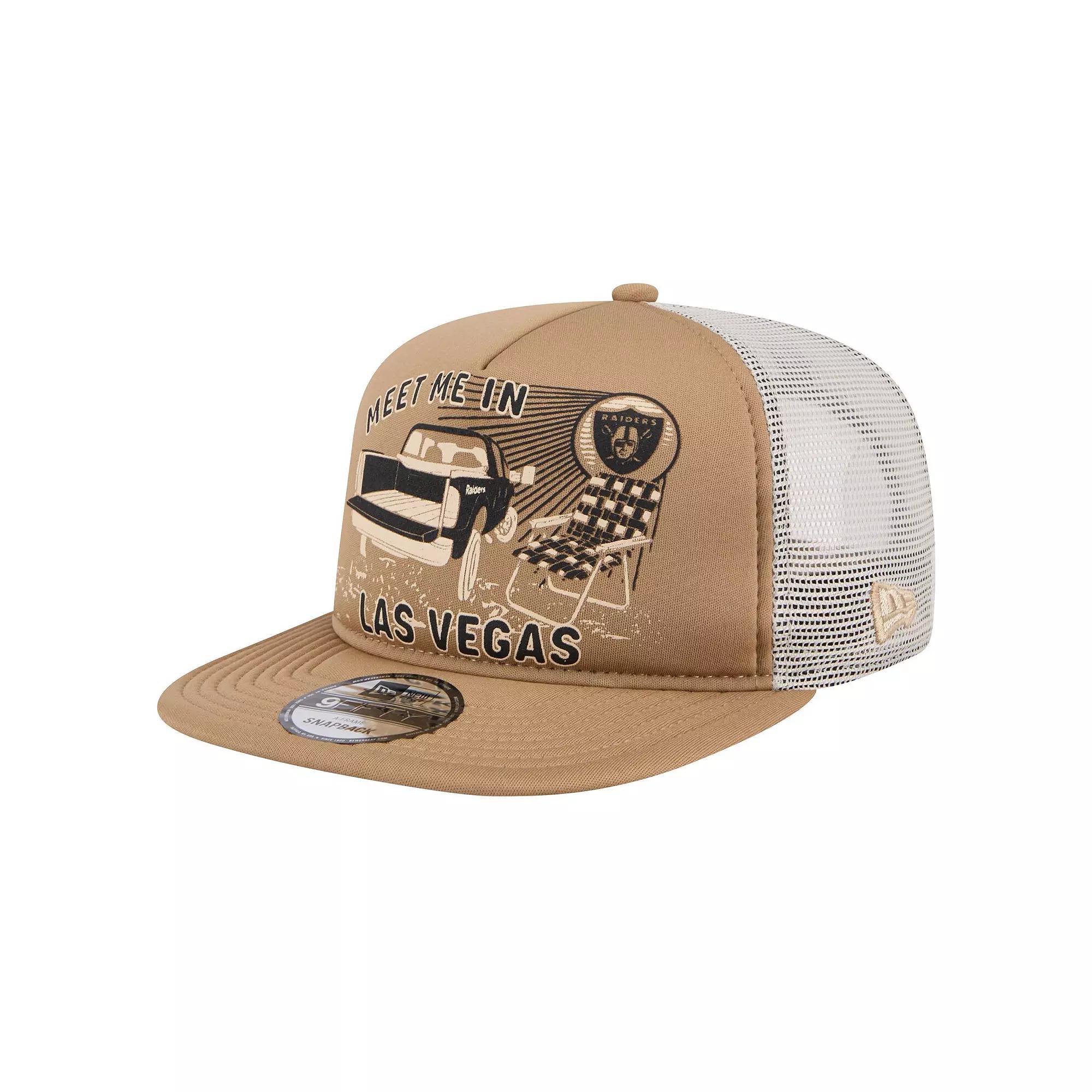 Men's New Era Tan Las Vegas Raiders Meet Me 9FIFTY Snapback Hat, Lvr Team Product Image