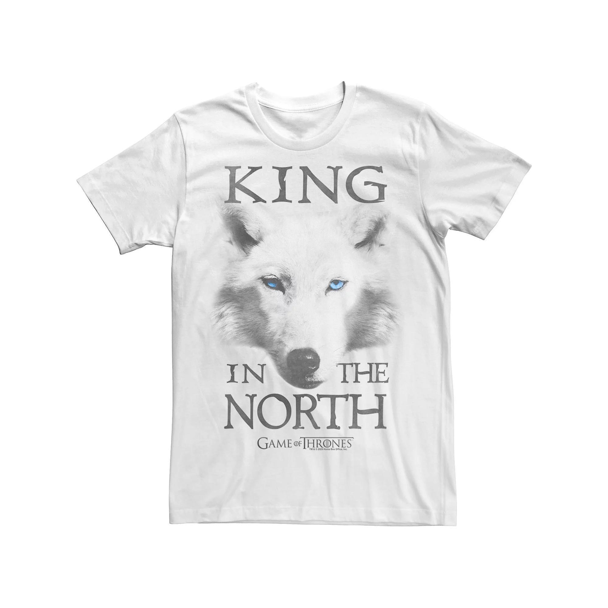 Men's Game Of Thrones King In The North Tee, Size: Large, White Product Image