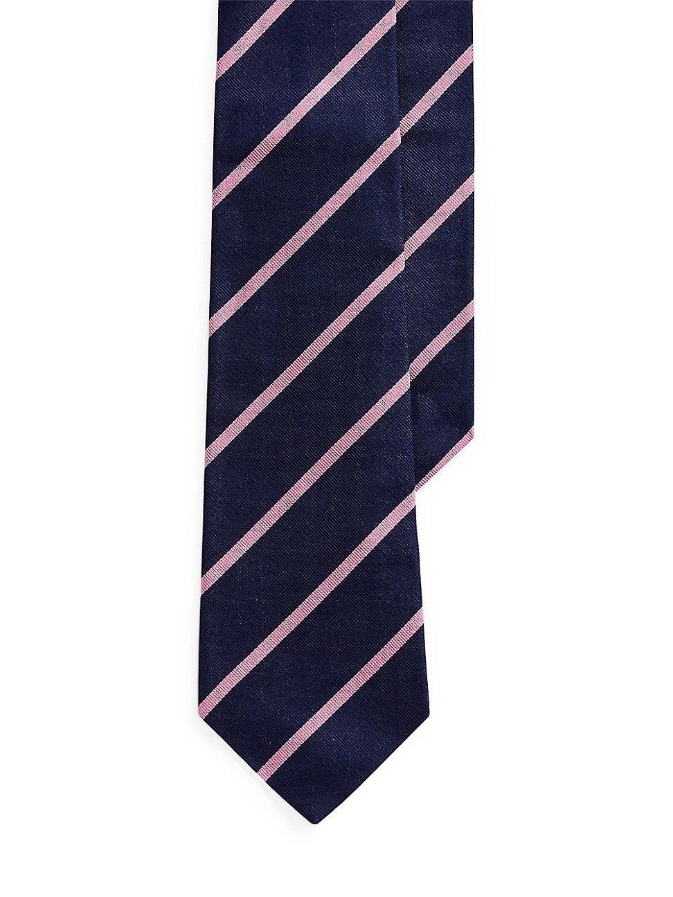 Mens Striped Silk Tie Product Image