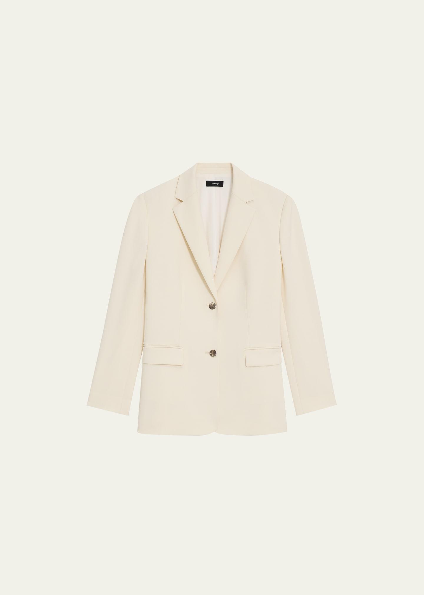 Womens Relaxed Single-Breasted Blazer Product Image