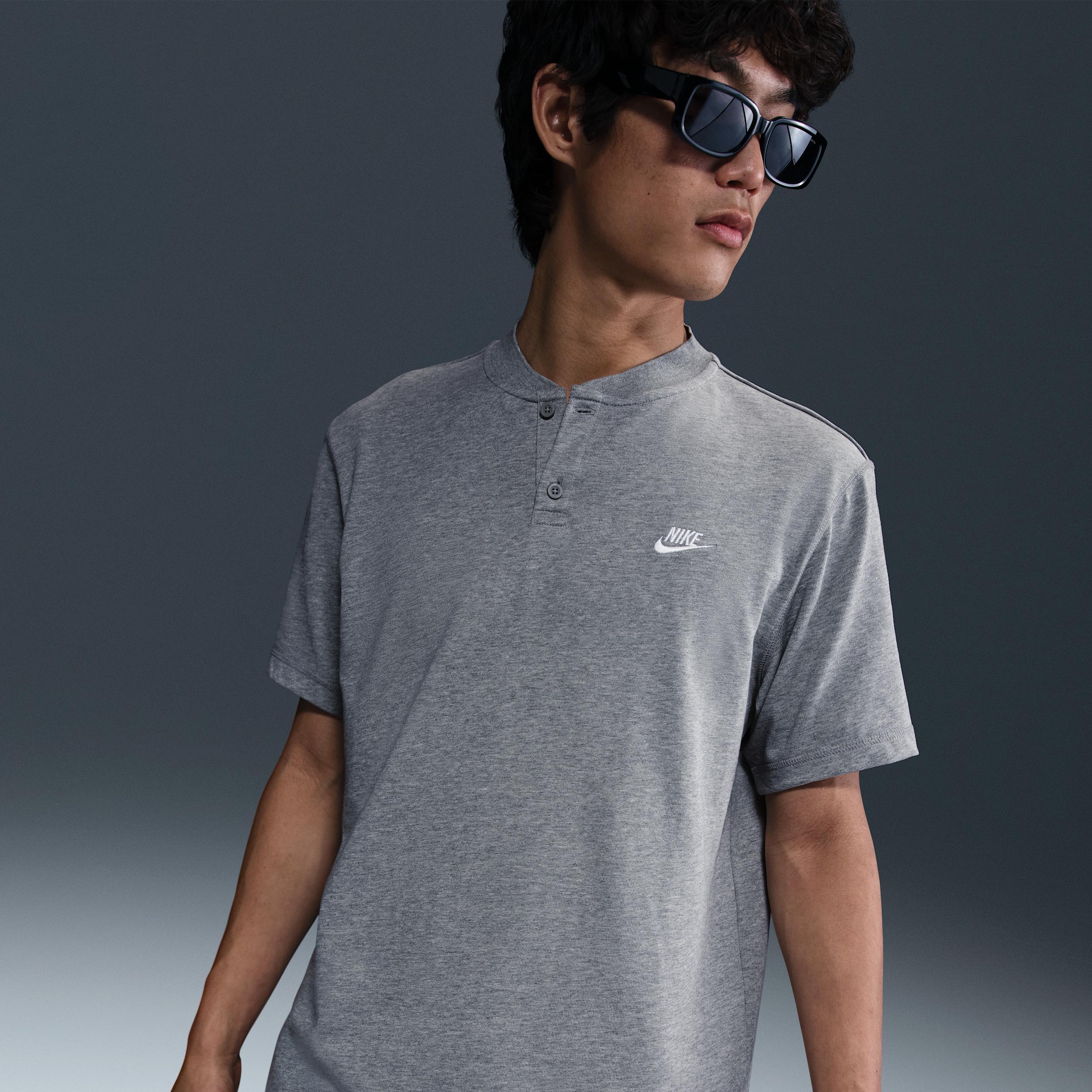 Nike Mens Club Short-Sleeve Henley | HQ5974-063 Product Image
