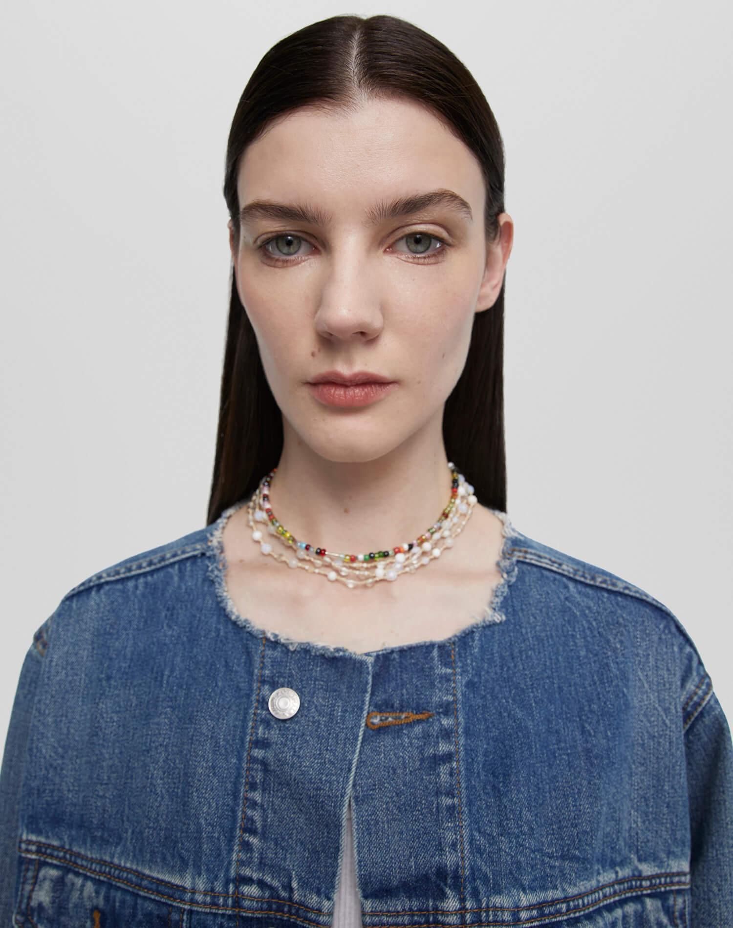 Cutoff Trucker Jacket - Mid Fade Female Product Image