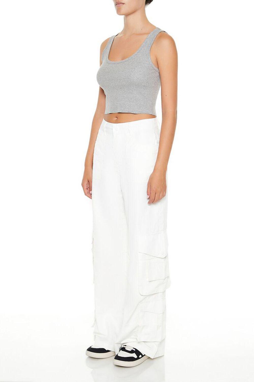 High-Rise Wide-Leg Cargo Pants | Forever 21 Product Image