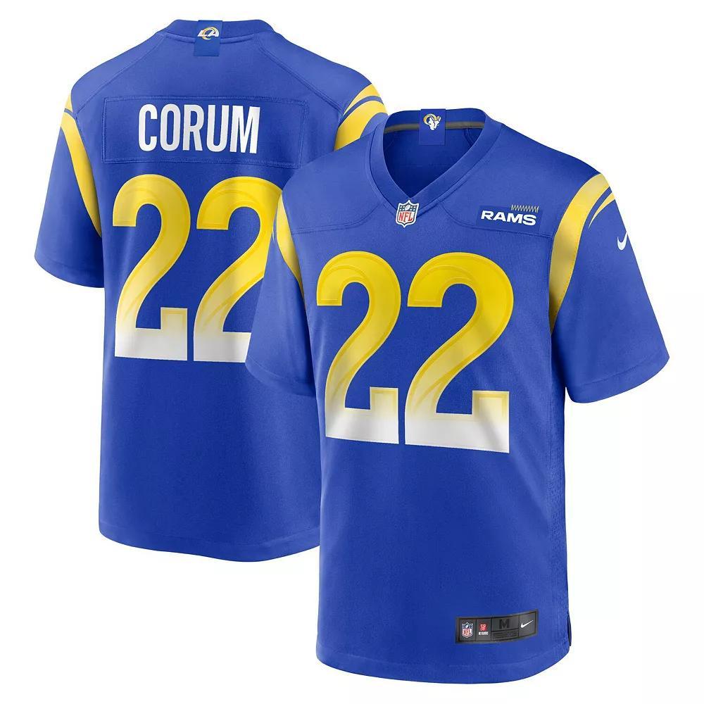 Men's Nike Blake Corum Royal Los Angeles Rams 2024 NFL Draft Game Player Jersey,  Product Image