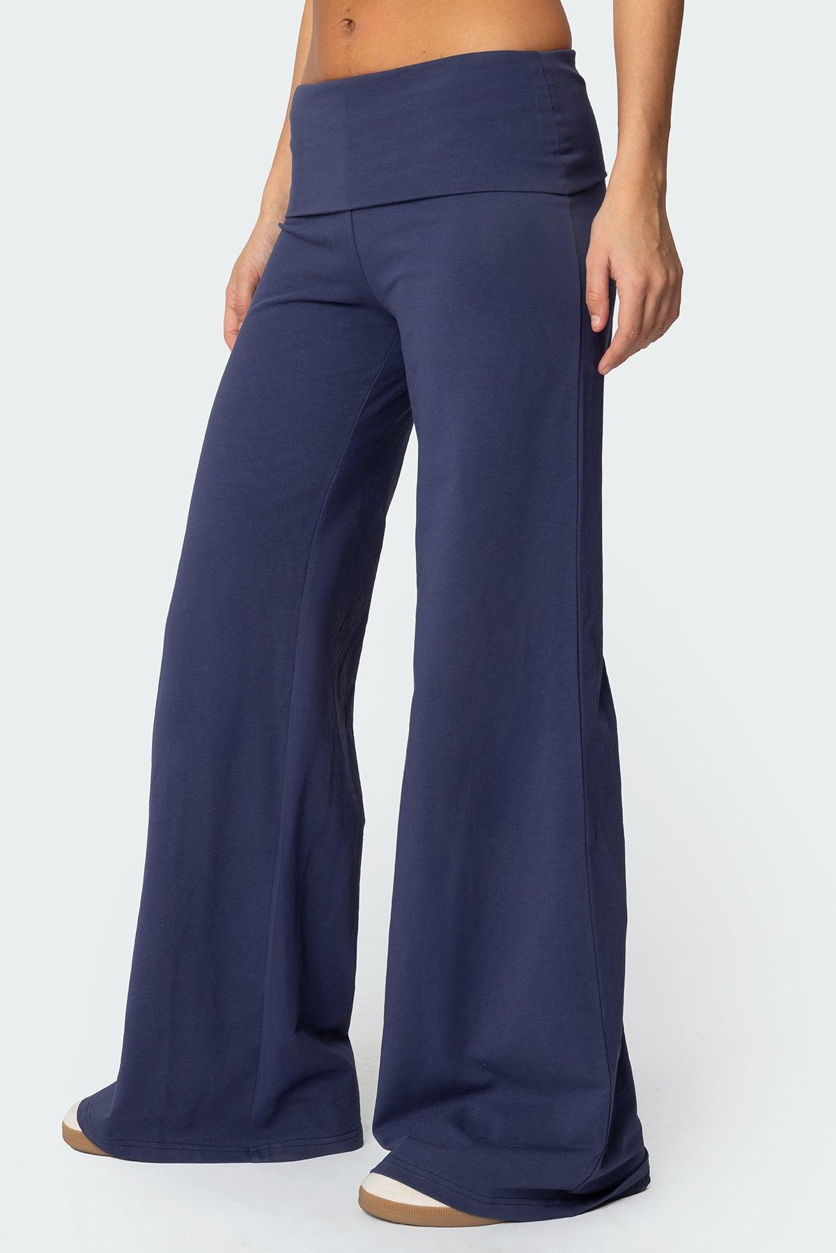 Wide Leg Foldover Pants Product Image
