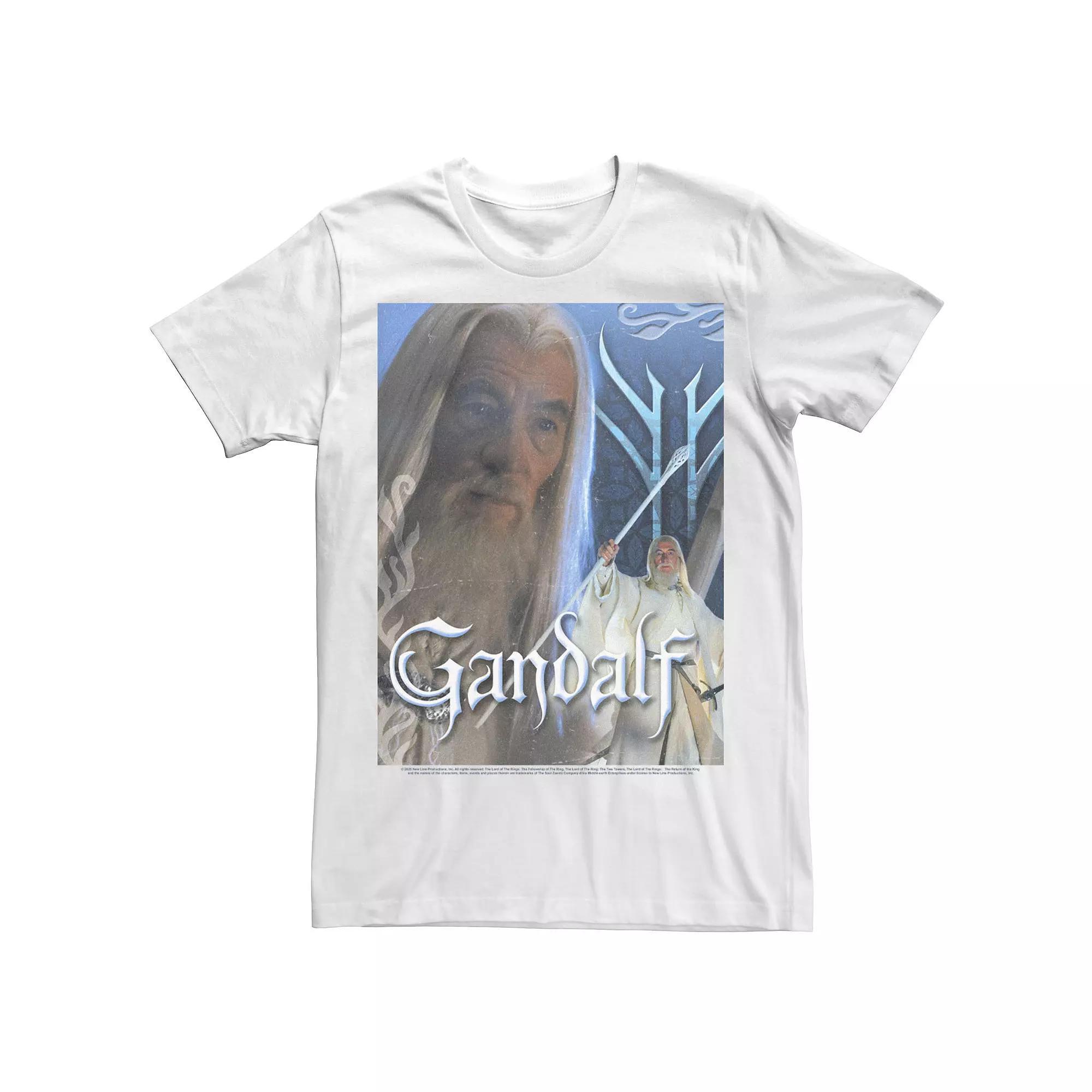 Men's Lord Of The Rings Gandalf The White Poster Tee, Size: 3XL Product Image