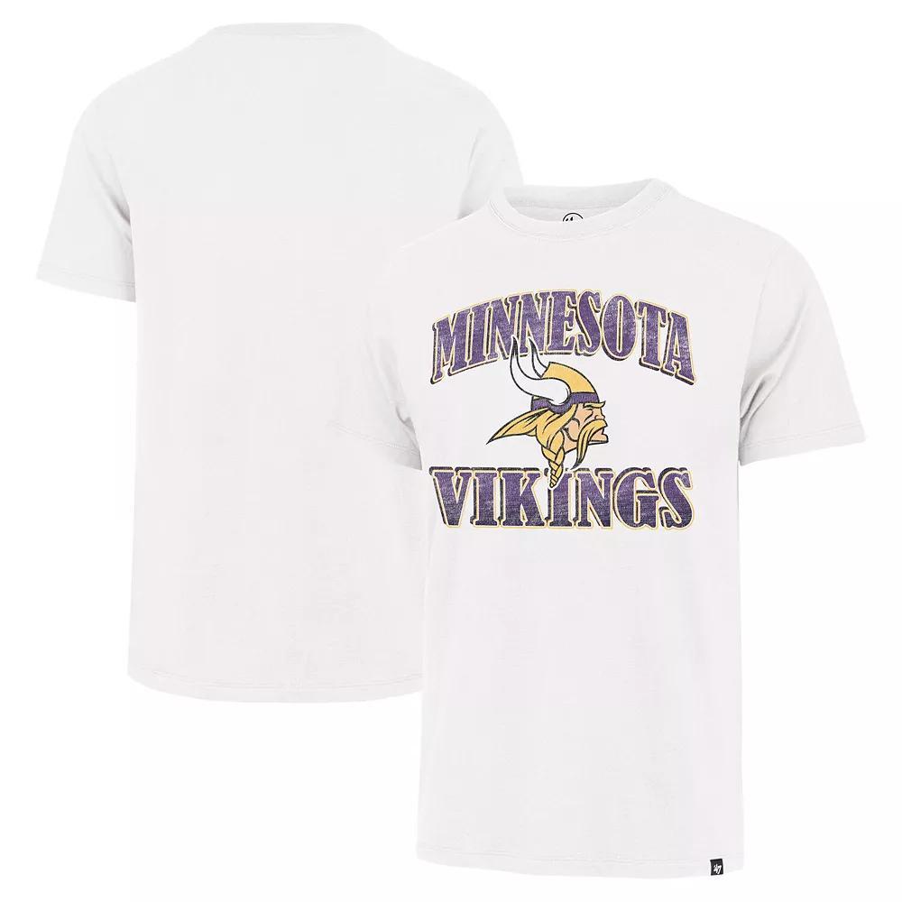 Men's '47 White Minnesota Vikings Overrun Franklin T-Shirt, Size: Large Product Image