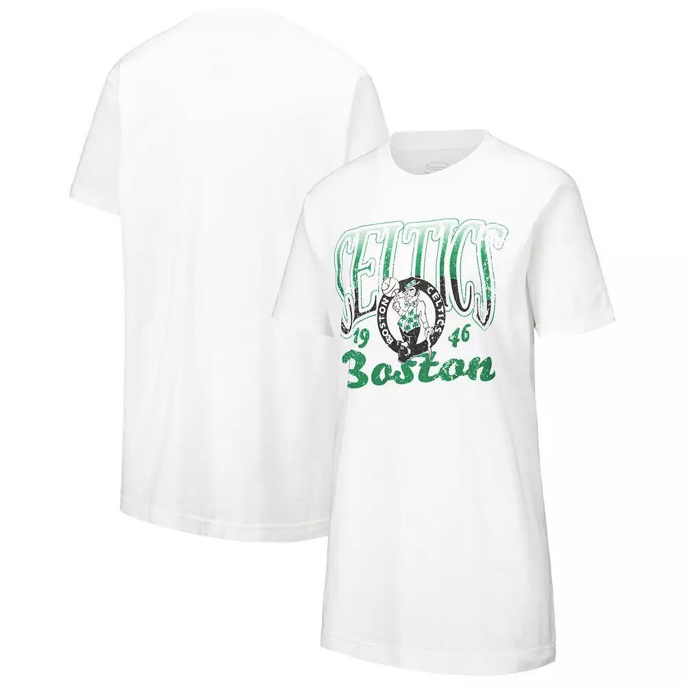 Women's Stadium Essentials White Boston Celtics Sky High T-Shirt, Size: Small Product Image