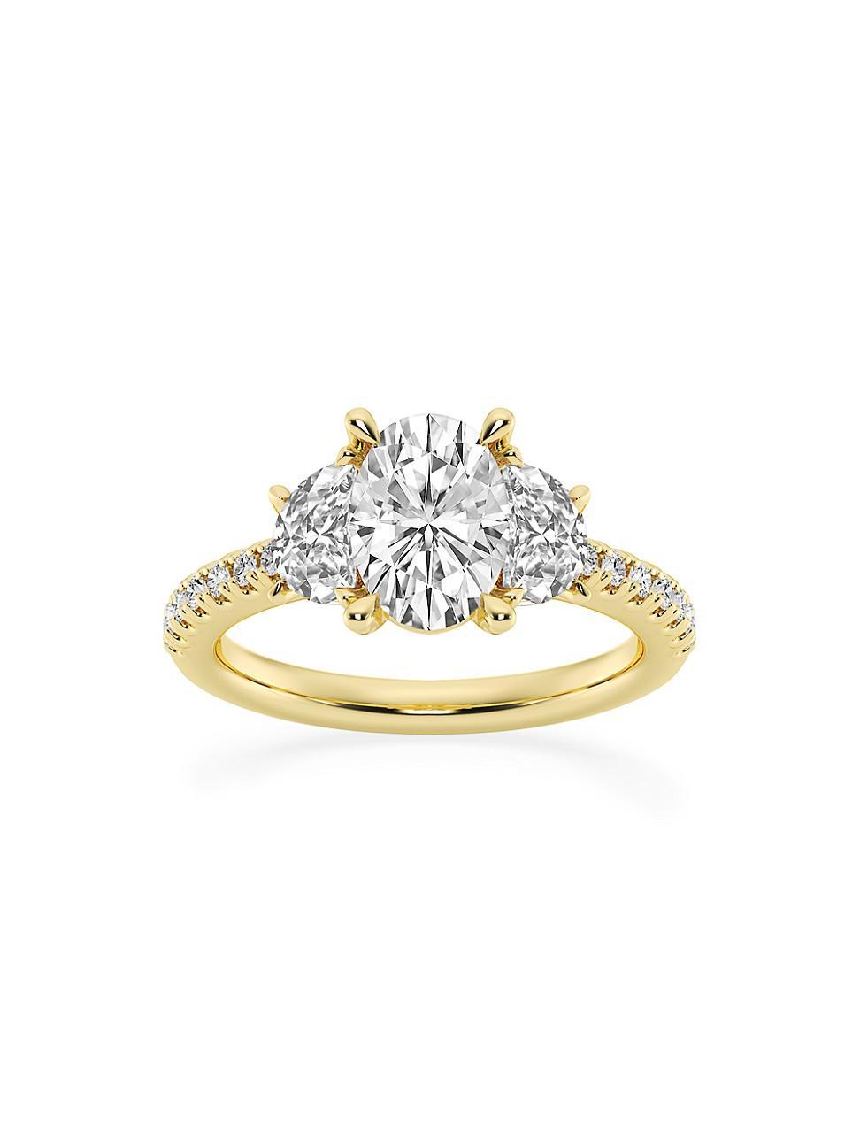 Womens 14K Yellow Gold & Oval Lab-Grown Diamond Ring/2.75-7.00 TCW Product Image