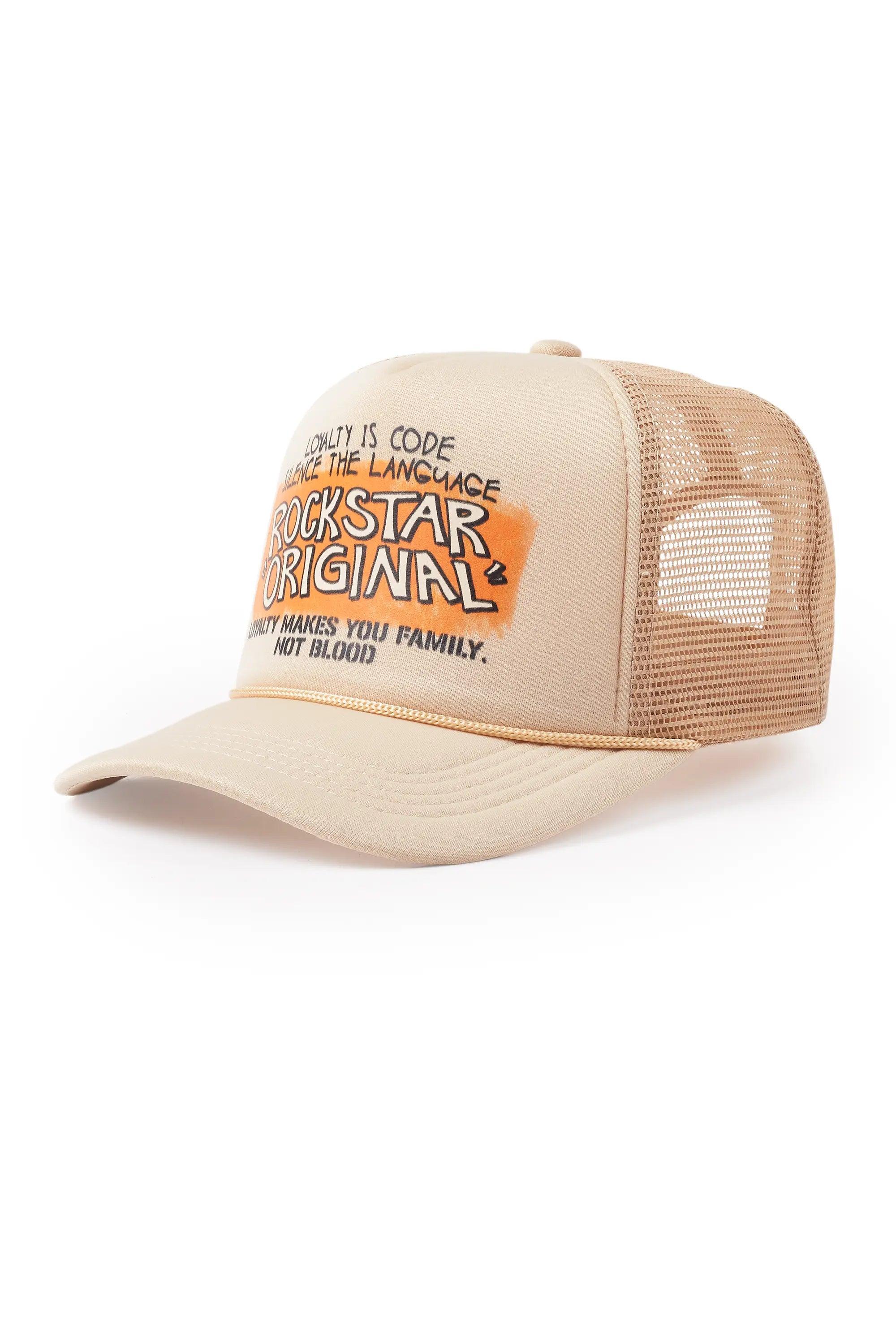 Beno Khaki Graphic Trucker Hat Male Product Image