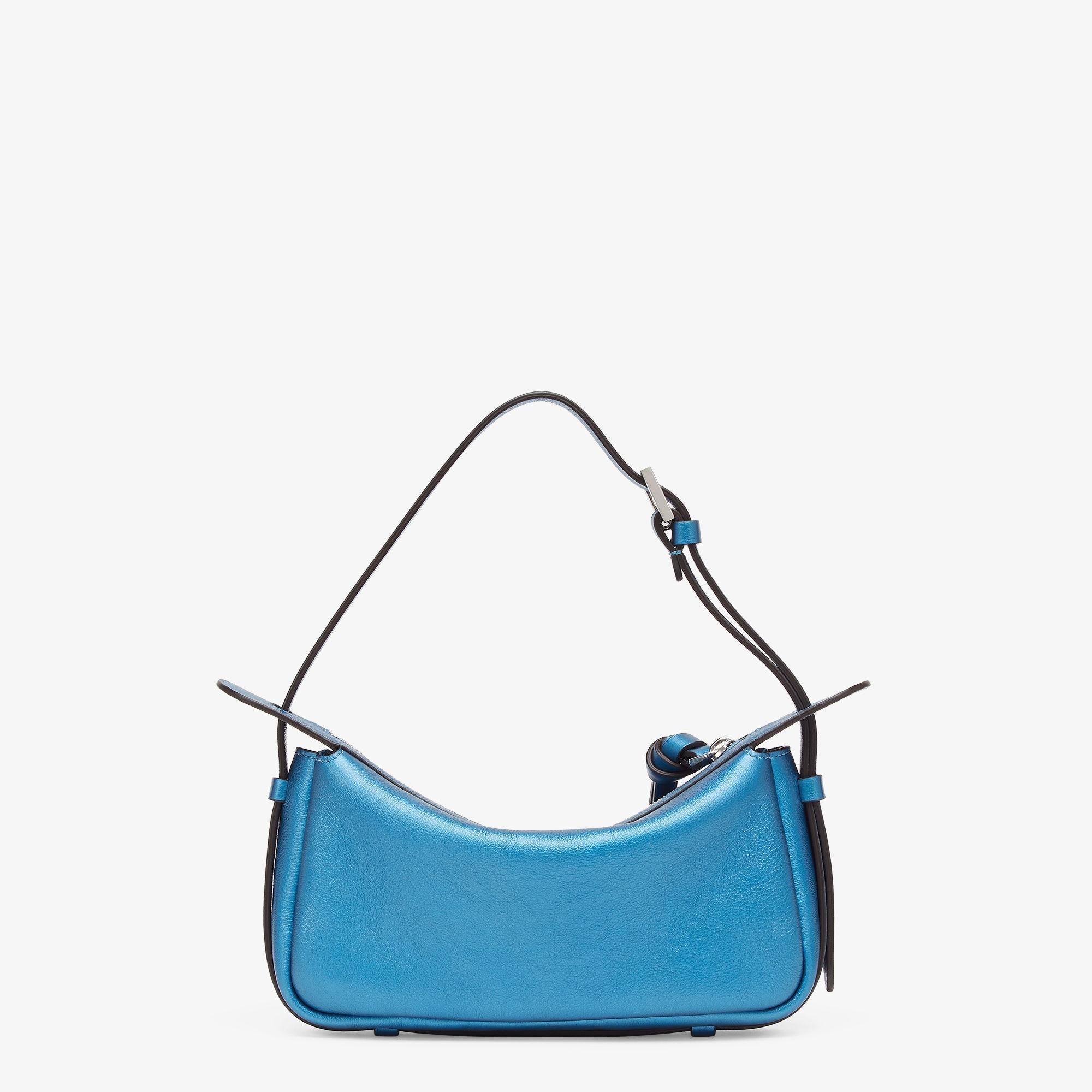 Simply Fendi MiniBlue metallic leather mini-bag Product Image