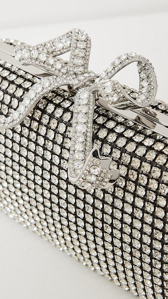 Self Portrait Silver Crystal Box Clutch | Shopbop Product Image