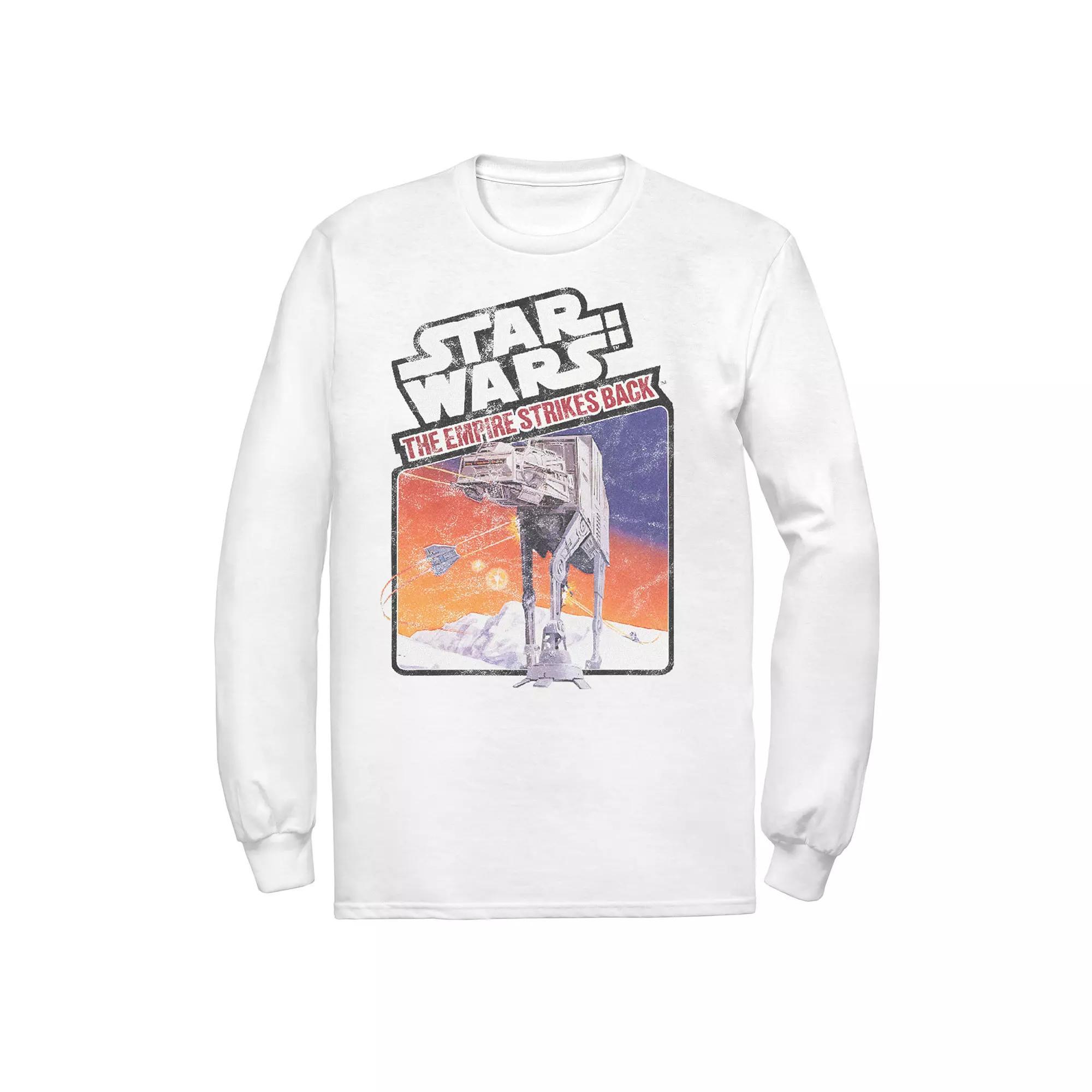 Men's Star Wars The Empire Strikes Back AT-AT Poster Tee, Size: Large, White Product Image