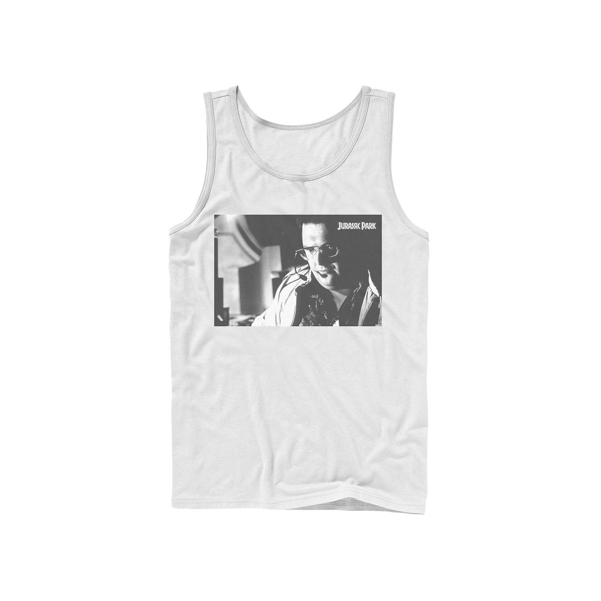 Men's Jurassic Park Dennis Nedry Computer Work Graphic Tank Top,  Product Image