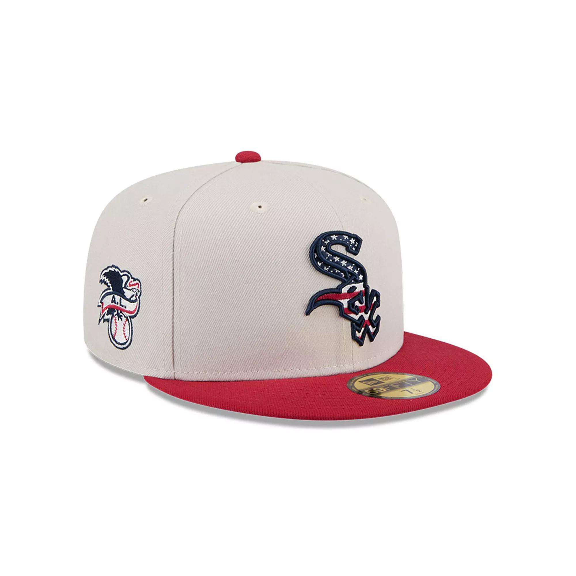 Men's New Era Khaki/Red Chicago White Sox 2024 Fourth of July 59FIFTY Fitted Hat,  Product Image