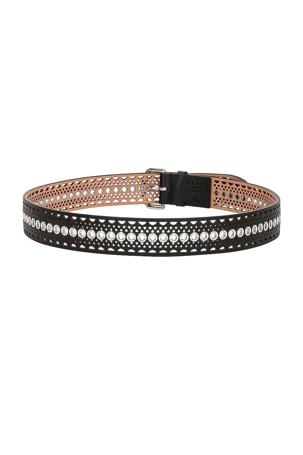 ALAA Vienne Leather Belt in Black Product Image