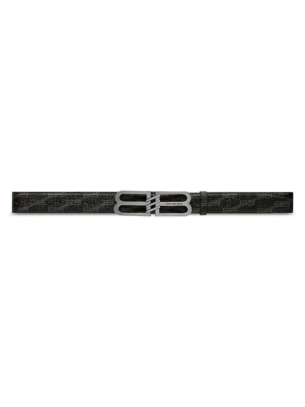 Balenciaga Mens Bb Signature Belt Bb Monogram Coated Canvas Product Image