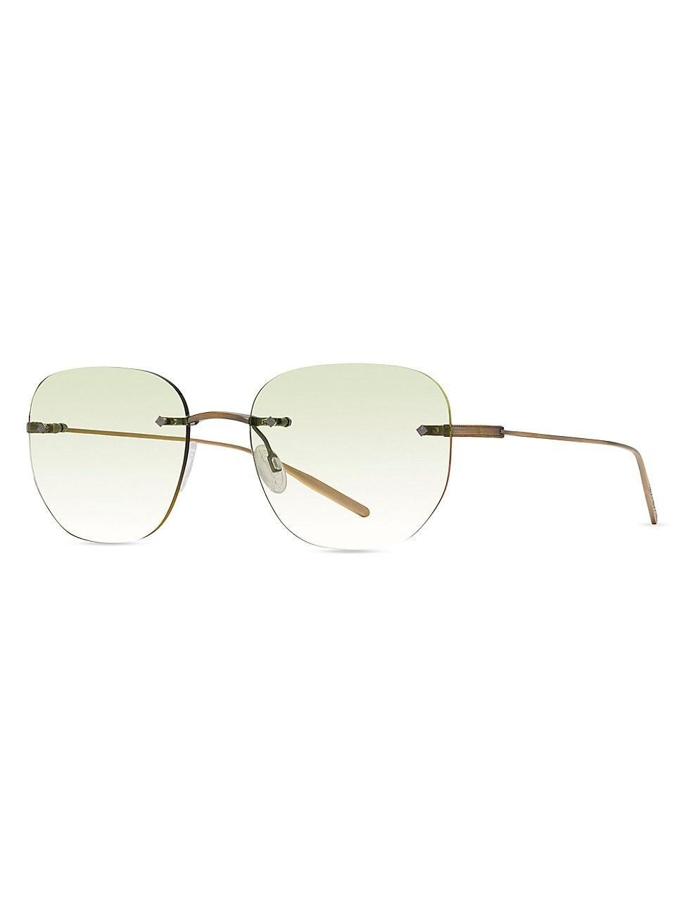 Mens Rimless Tyrone 51MM Rectangular Sunglasses Product Image